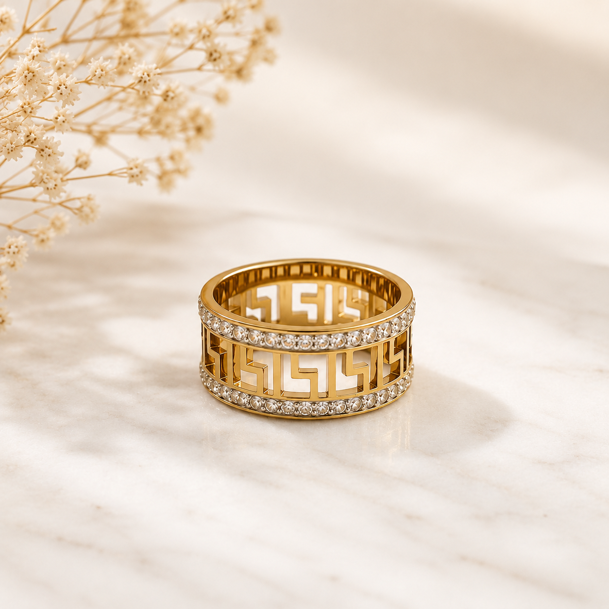 Diamond Elite Luxury Crystal Band Ring