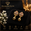 Diamond Elite Luxury Gold Plated Crystal Drop Earrings