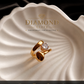 Diamond Elite Gold Plated Adjustable Open Ring with Brilliant Cubic Zirconia Stone