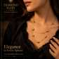 Diamond Elite Jewels Double Layer Golden Elegance Necklace With free earrings