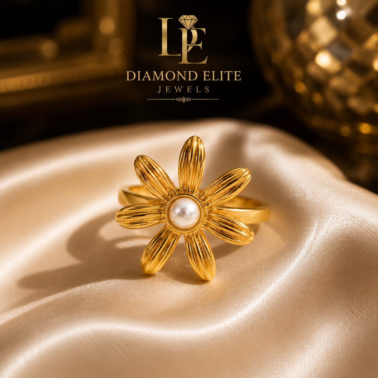 Elegant Daisy Blossom Ring Premium Stainless Steel
