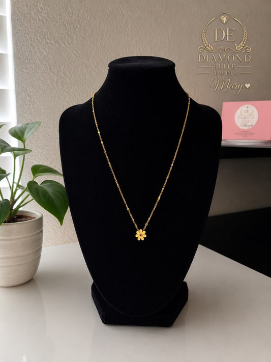 Diamond Elite Golden Flower Pendant
