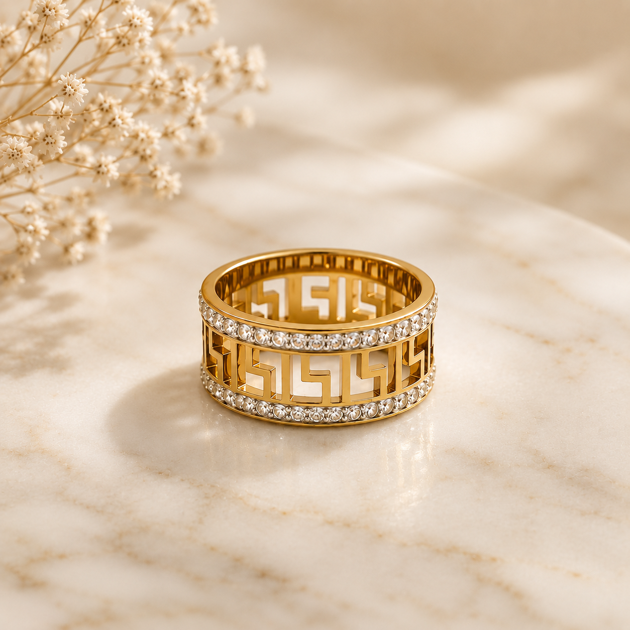 Diamond Elite Luxury Crystal Band Ring