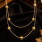 Diamond Elite Jewels Double Layer Golden Elegance Necklace With free earrings