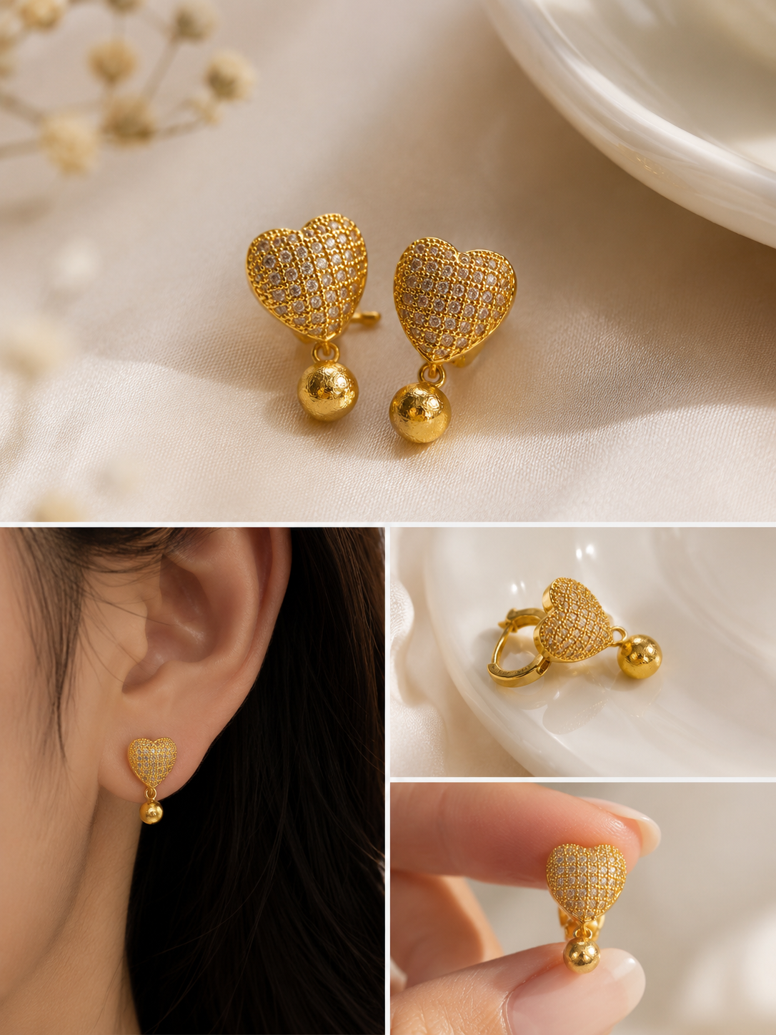 Diamond Elite Heart Glow Earrings