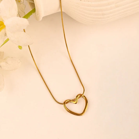 Diamond Elite Golden Heart Pendant