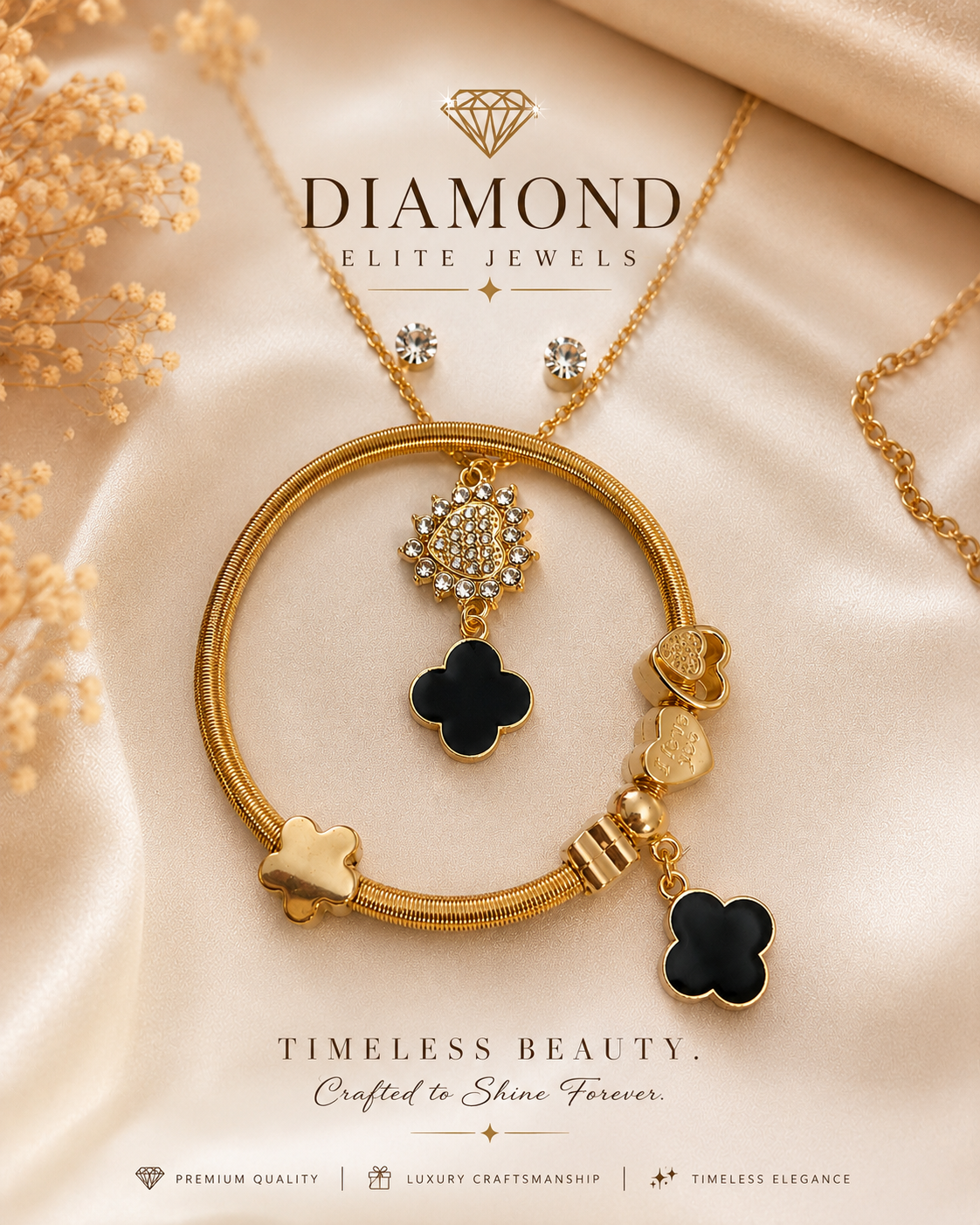 Diamond Elite Elegant Necklace & Bracelet Collection