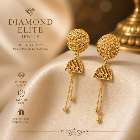 Luxury Gold Drop Earrings Timeless Elegance by Diamond Elite Jewels