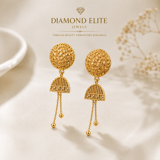 Luxury Gold Drop Earrings Timeless Elegance by Diamond Elite Jewels